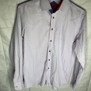 ELIE Balleh Italian Mens Size Small 14/14.5 Long Sleeve Button Down Shirt